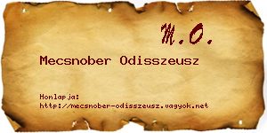 Mecsnober Odisszeusz névjegykártya